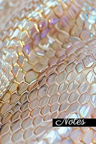 Couverture : Carnet de Notes Motif Écailles de Serpent Nacré
