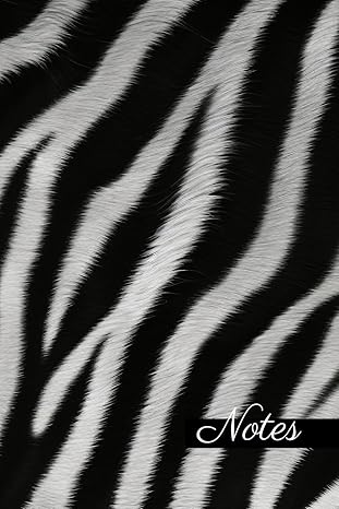 Couverture : Carnet de Notes Motif Peau de Zèbre